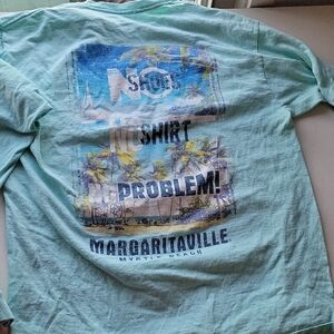 Margaritaville Men's Light Blue Graphic Long Sleeve Tee Large